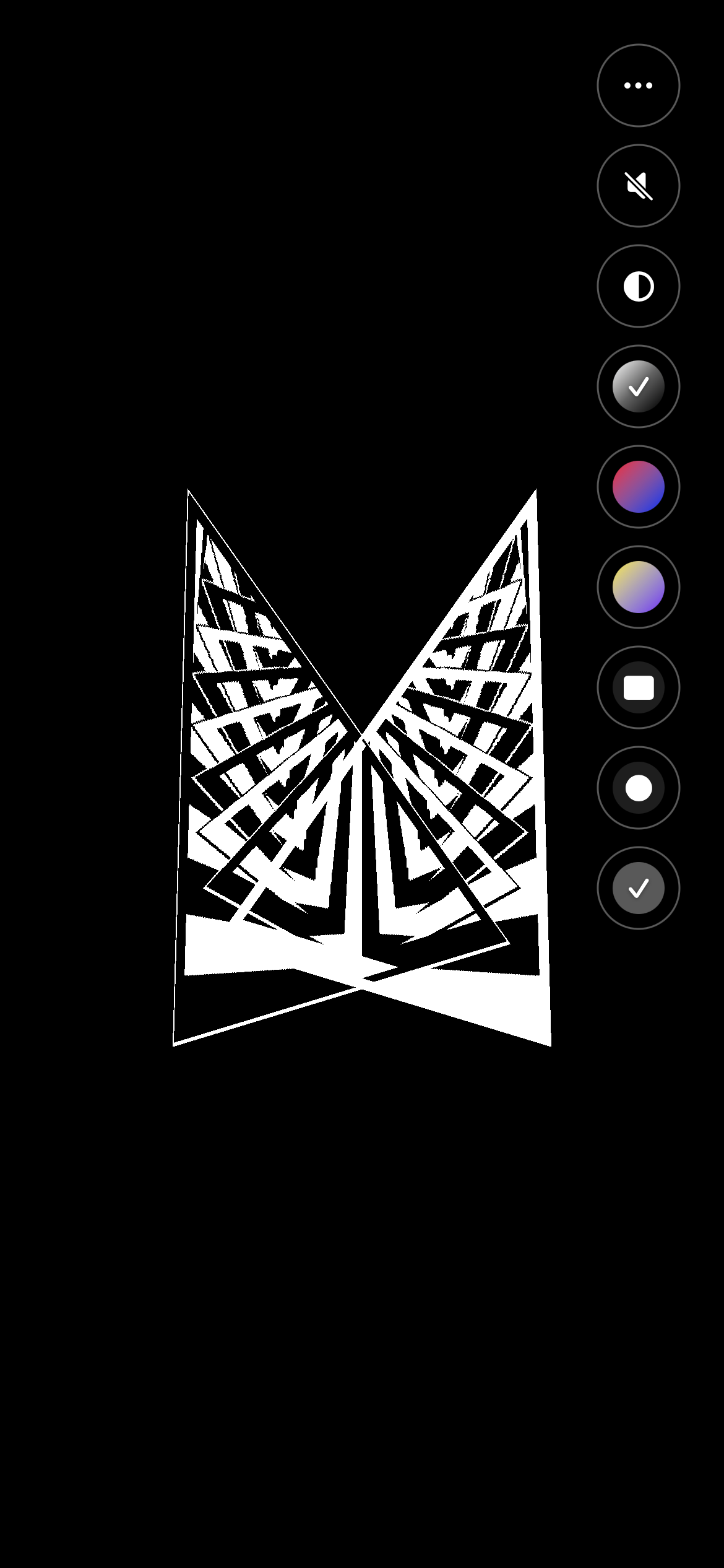 Reflections fractal pattern on iPhone